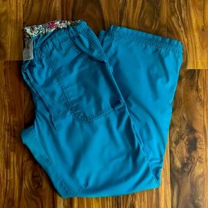 COPY - Koi Lindsey Turquoise Cargo Scrub Pants